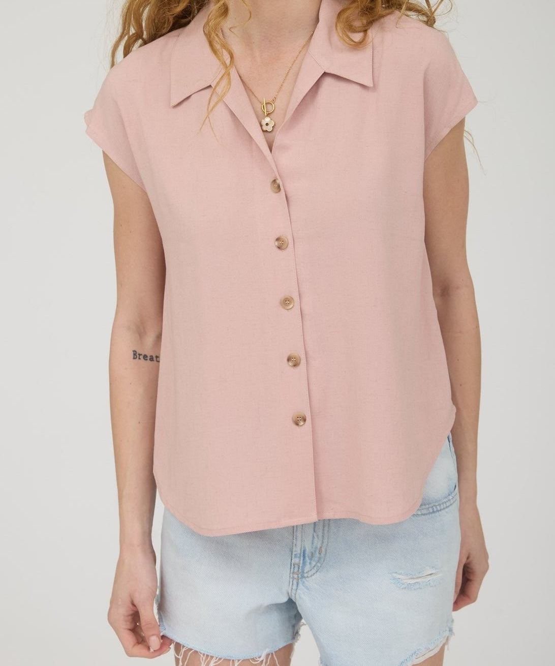 Sun Deck Linen Button Down