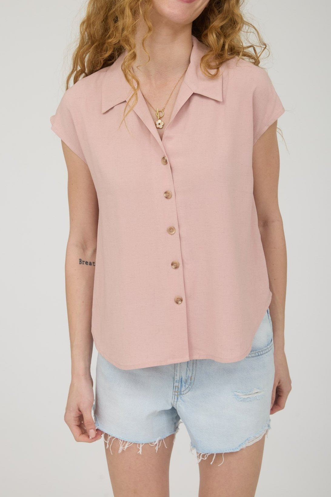 Sun Deck Linen Button Down