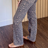 Ella Cheetah Print High Rise Classic Straight