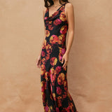 Juniper Floral Maxi Dress in Nightfall Bloom, side