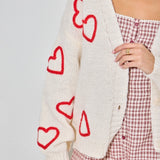 Tate Heart Embroidered Cardigan