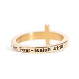 Barbara Engraved CZ Cross Ring