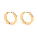 Melody Gold Stainless Steel PVD Geometric Huggie Earrings - MTT Collective