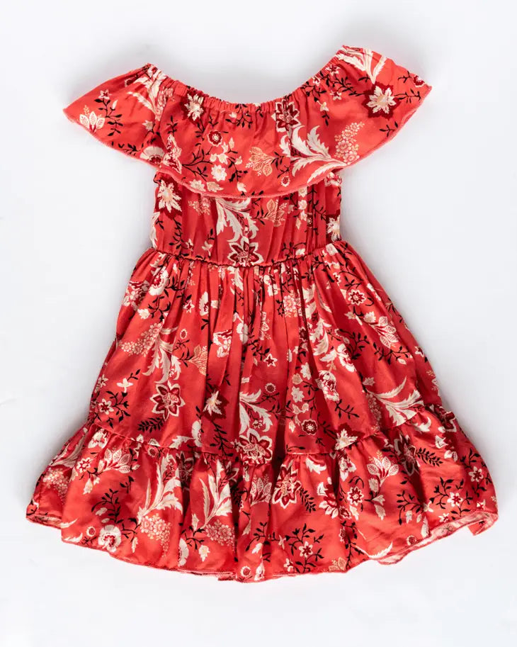 FIONA FLUTTER SLEEVE MINI DRESS | CORAL - MTT Collective