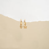 Megan Butterfly Huggie Earrings