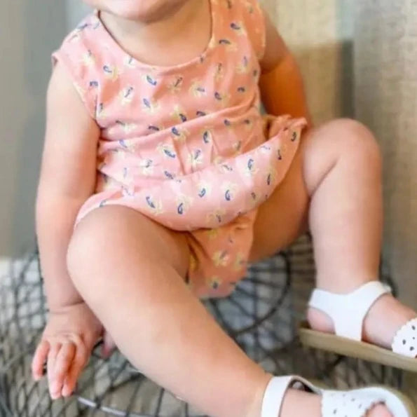Girls Clare Ruffle Bubble Romper - MTT Collective