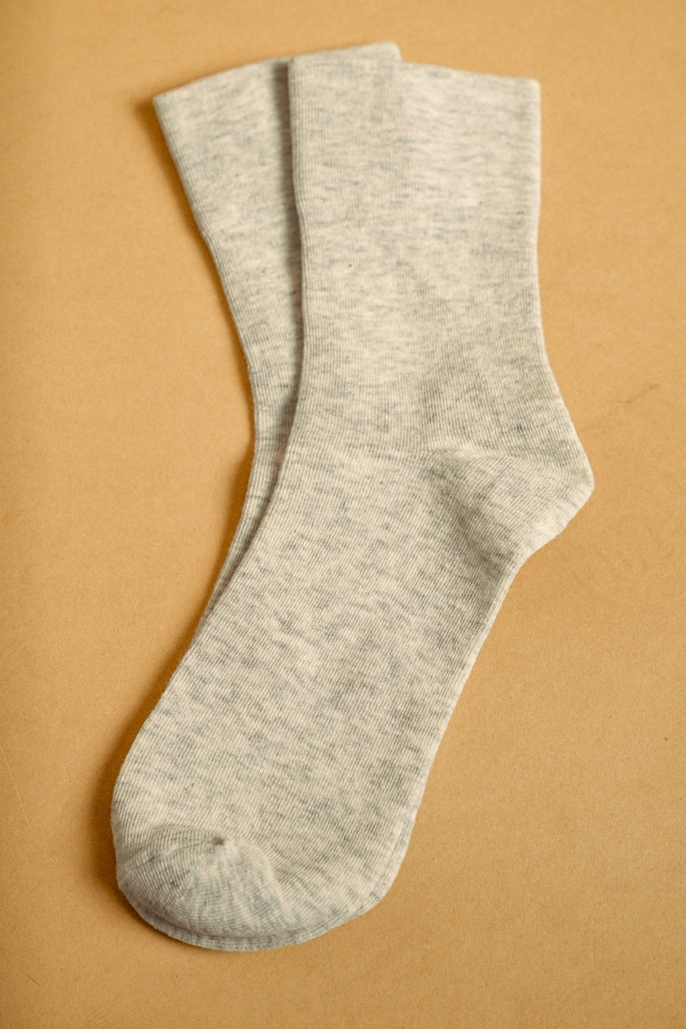 Everyday Solid Crew Socks in Oat