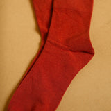 Everyday Solid Crew Socks in Brick