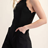 Hattie Scallop Halter Romper