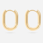 Erin Gold Stainless Steel PVD Oval Huggie Earrings - MTT Collective