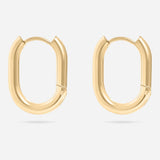 Erin Gold Stainless Steel PVD Oval Huggie Earrings - MTT Collective