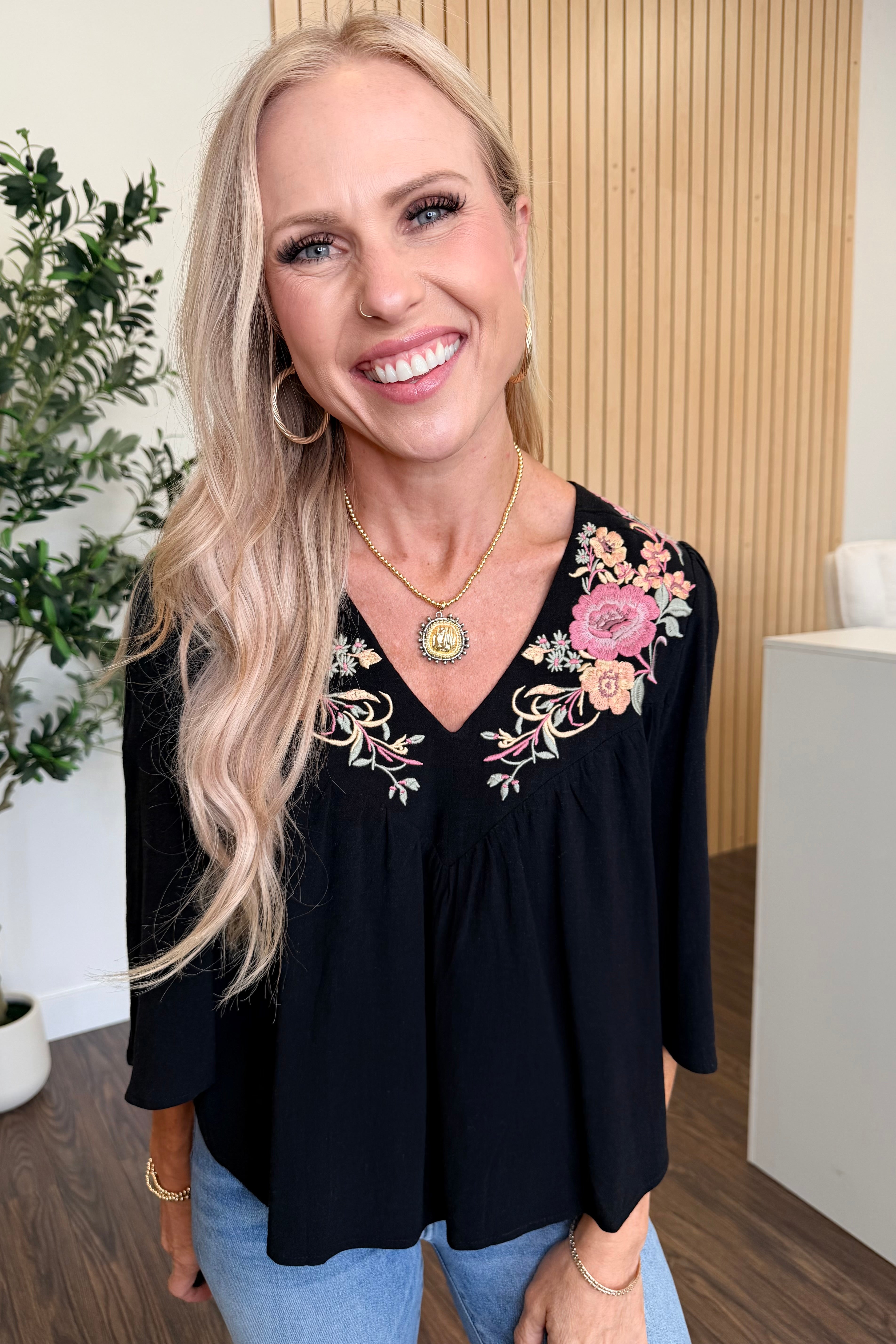 Elaine Embroidered Top