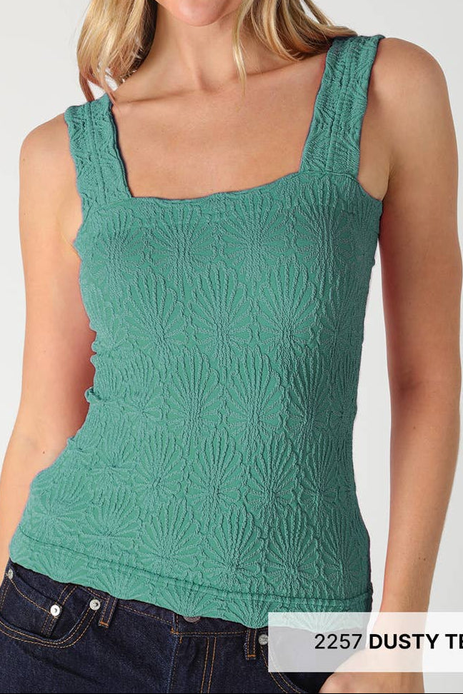 Julie Lace Textured Square Top