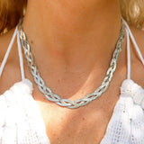 Cadence Interwoven Herringbone Chain Necklace