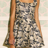 Tasha Floral Lurex Jacquard Mini Dress