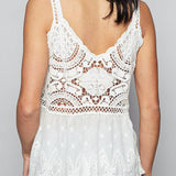 Pol - Womens - Tops - Tanks - Emerie Embroidery Crochet Woven Top - MTT Collective