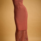Marina Mesh Knit Midi Dress