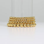 Bianca Gold Stainless Steel Beaded Stretch Bracelet - MTT Collective