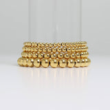 Bianca Gold Stainless Steel Beaded Stretch Bracelet - MTT Collective