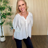 Breezy Button-Front Blouse