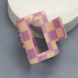 Mini Checkered Claw Clips