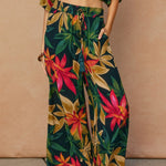 Rowan Printed Wide Leg Pants in Midnight Paradise, full length