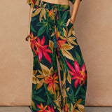 Rowan Printed Wide Leg Pants in Midnight Paradise, full length