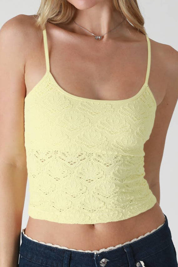 Lana Floral Textured Lace Cami