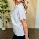 Hattie Diamond Pointelle Short-Sleeve Sweater