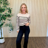 Margot Striped Fine Gauge Sweater