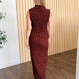 Prairie Check Maxi Dress