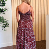 Adeline Smocked Floral Tiered Midi Dress