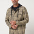 Travis Mathew Cloud Flannel Hooded Button-Up in Roasted Cashew