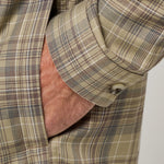 Travis Mathew Cloud Flannel Hooded Button-Up in Roasted Cashew