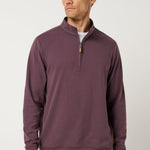 Travis Mathew Cloud Sweater Quarter Zip in Raisin