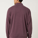 Travis Mathew Cloud Sweater Quarter Zip in Raisin