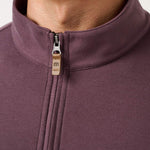 Travis Mathew Cloud Sweater Quarter Zip in Raisin