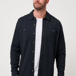 Travis Mathew Cloud Waffle Button Up in Black