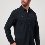 Travis Mathew Cloud Waffle Button Up in Black
