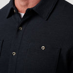 Travis Mathew Cloud Waffle Button Up in Black