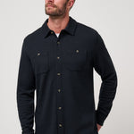 Travis Mathew Cloud Waffle Button Up in Black