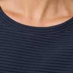 Coastal Rib Long Sleeve Top in Navy Blazer, third view