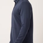 Travis Mathew Fibercloud Quarter Zip in Total Eclipse, side view