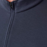 Travis Mathew Fibercloud Quarter Zip in Total Eclipse, kangaroo pocket detail