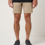Travis Mathew Hero Hour Golf Short 8In in Weathered Teak, front view
