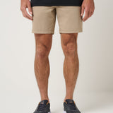 Travis Mathew Hero Hour Golf Short 8In in Weathered Teak, front view
