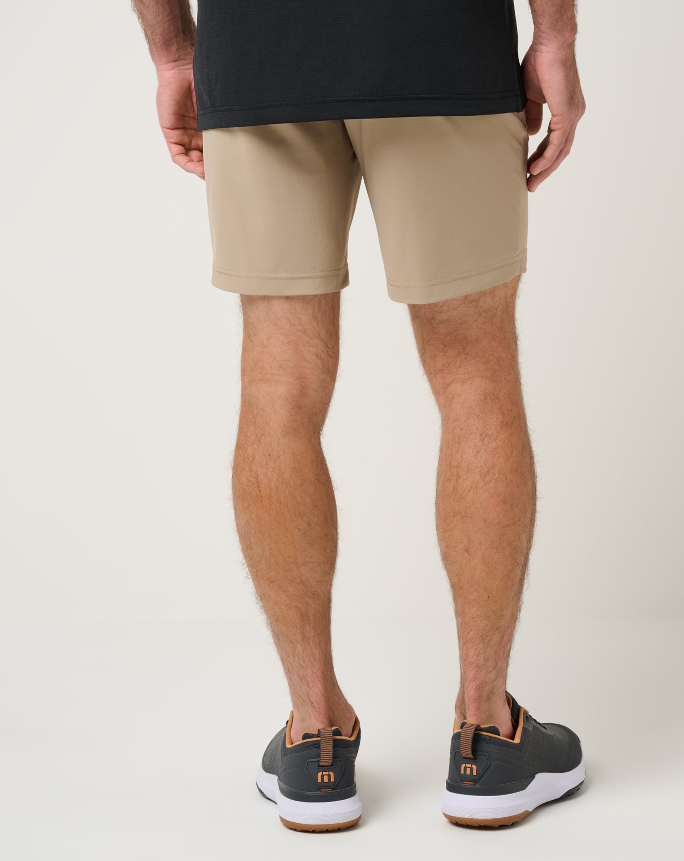 Travis Mathew Hero Hour Golf Short 8In in Weathered Teak, back view