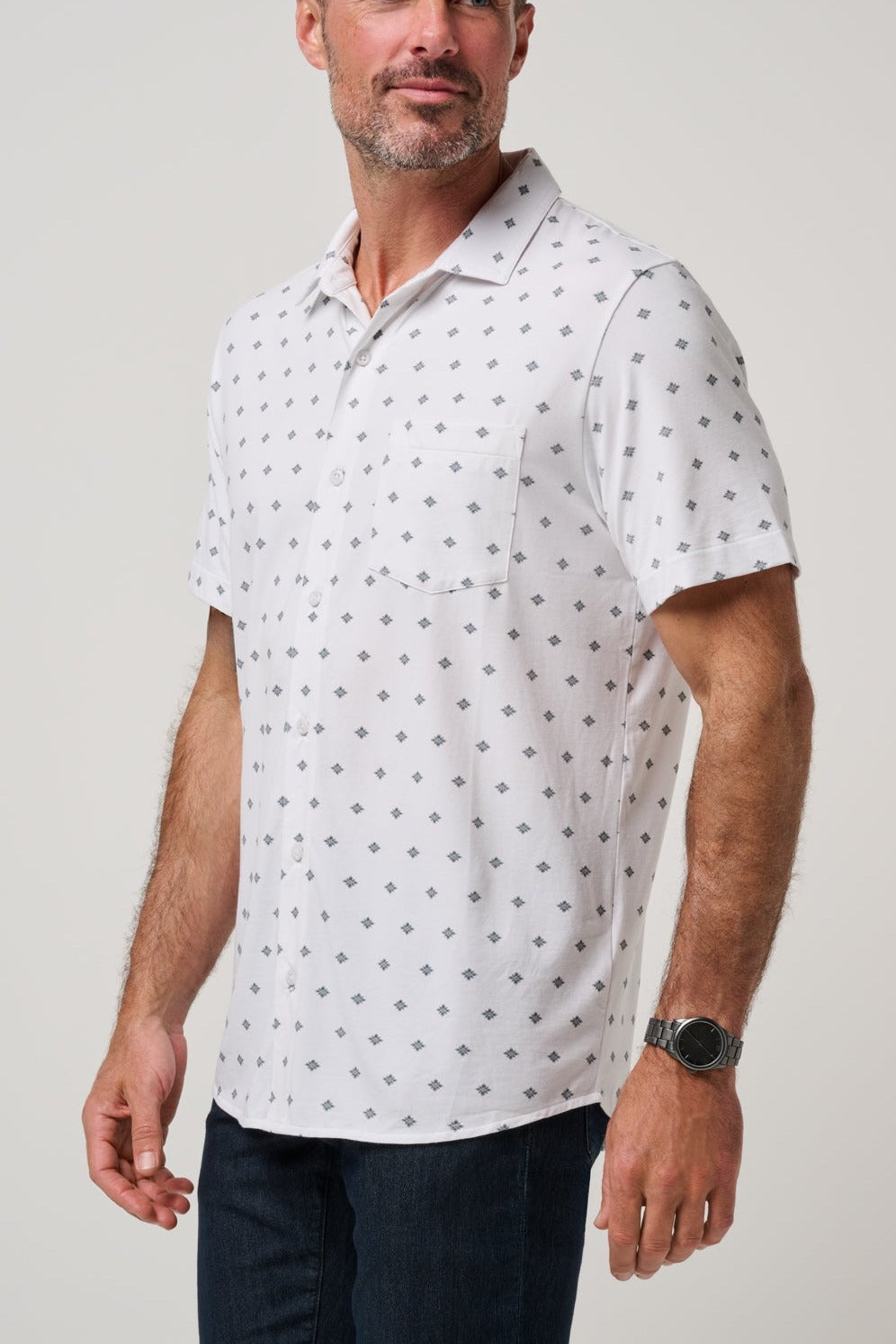 Comfortknit Swing Button-Up