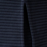 Coastal Rib Mock Neck Top in Navy Blazer, back view