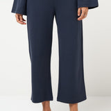 Coastal Rib Ankle Pant in Navy Blazer, front view